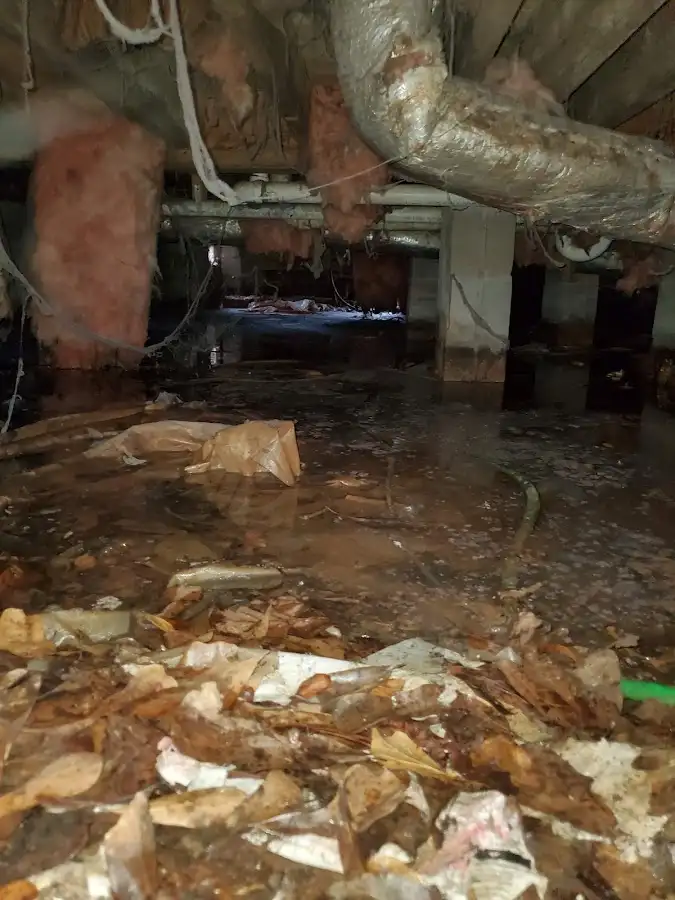 Crawl space flood assessment for Commercial Water Damage Restoration in Parkersburg