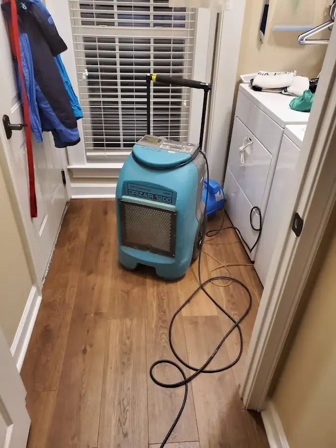 Commercial dehumidifier deployed for Flood Damage Cleanup in Parkersburg